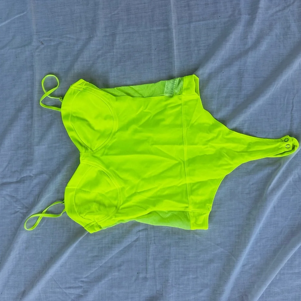 Neon Green Mesh Body Suit - Picture 1 of 3